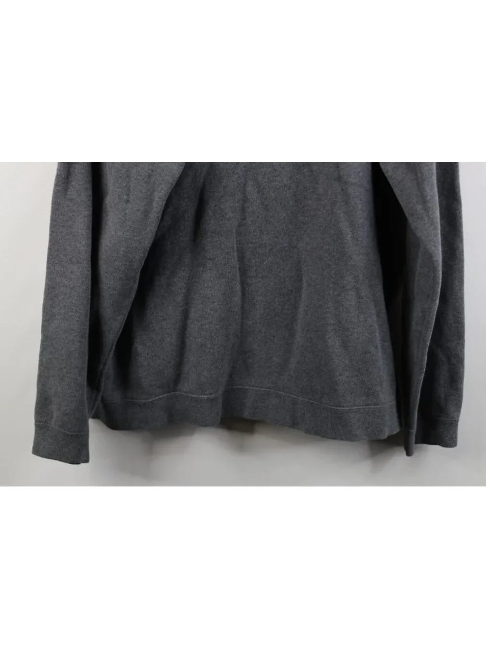 Vintage Y2K Nike Mens Size XL Center Big Swoosh Hoodie Sweatshirt Heather Gray